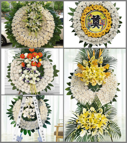福建福州长乐市航城街道联村村花圈速递